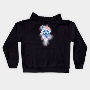 Rocco Raccoon - blue version Kids Hoodie